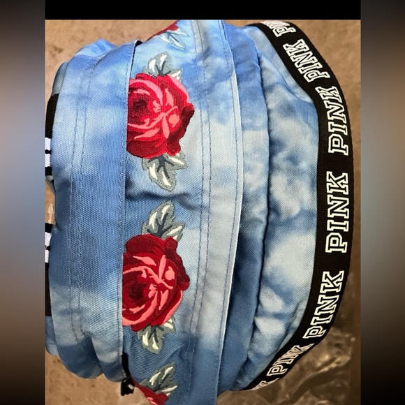 Vs pink campus backpack blue tie dye red roses rare 2017-18 collection - Picture 12 of 12